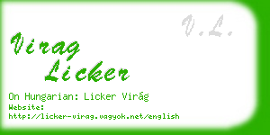 virag licker business card