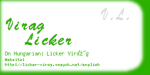 virag licker business card